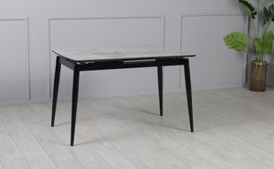 Стол Раскладной Лейк Prestol 120/150x80 Керамика Серый глянец / Черный фотография