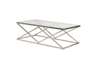 Журнальный столик CD-1 VETRO 120x60 Прозрачный / Серебро