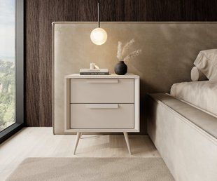 Тумба прикроватная Perfect Home Мавера / Mavera 2S/51 с 2 ящиками Кашемир фотография