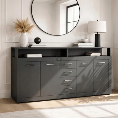 Комод MEBEL ELITE BLAGO 190 антрацит фотография