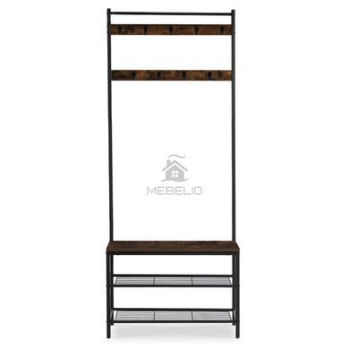 Вешалка MEBEL ELITE JETT 70 рустикальный дуб/черный фотография