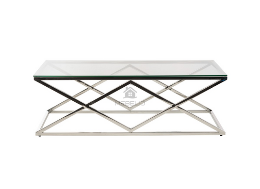 Журнальный столик CD-1 VETRO 120x60 Прозрачный / Серебро