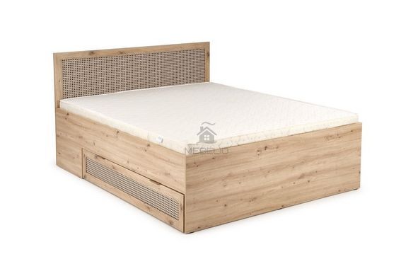 Кровать BORNEO Halmar 160х200 Дуб Артизан/Черный