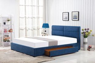 Кровать MERIDA Halmar 160x200 Голубой фотография