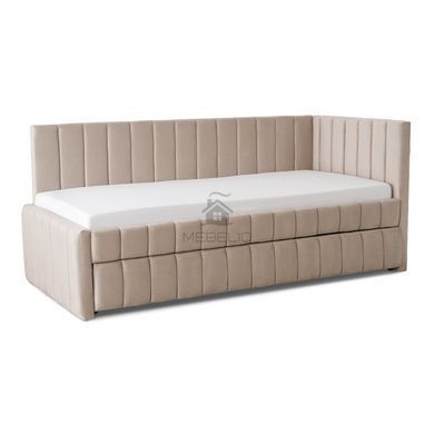 Кровать 90x200 MEBEL ELITE VILLEMO Velvet Беж фотография