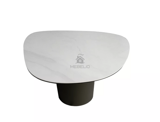 Журнальний столик BELLO B Signal 75X50 глянцевий білий / мідний