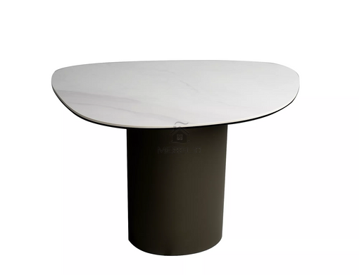 Журнальний столик BELLO B Signal 75X50 глянцевий білий / мідний