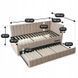 Кровать 90x200 MEBEL ELITE VILLEMO Velvet Беж