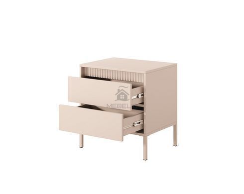 Тумба приліжкова Perfect Home Сенсо / Senso 2S/53 з 2 шухлядами Беж