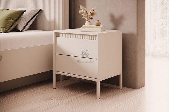 Тумба приліжкова Perfect Home Сенсо / Senso 2S/53 з 2 шухлядами Беж