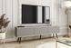 Тумба под телевизор Perfect Home Оро/Oro 3-дверная с черными ножками RTV175 MDF Серый