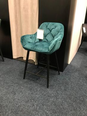 Барний стілець CHERRY H-1 Velvet Signal Бірюзовий фотографія
