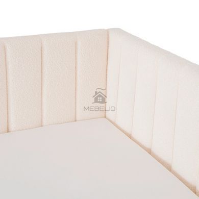 Кровать 90x200 MEBEL ELITE VILLEMO Кремовый букле фотография