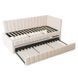 Кровать 90x200 MEBEL ELITE VILLEMO Кремовый букле