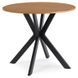 Стіл MEBEL ELITE LAUREN 90X90 дуб золотий / чорний