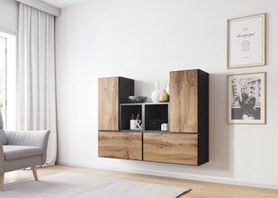Стінка ROCO 18 Cama Антрацит / Дуб Вотан фотографія