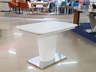 Стол Раскладной DT 874 DAOSUN 120/160x80 Керамика Мрамор Белый фотография
