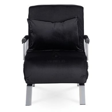 Кресло раскладное MEBEL ELITE BART Velvet&nbsp;Черный