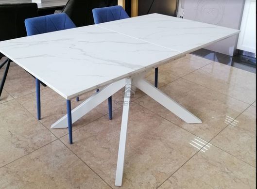 Стіл розкладний TML-630 VETRO 160(200)x90 Білий Мармур фотографія