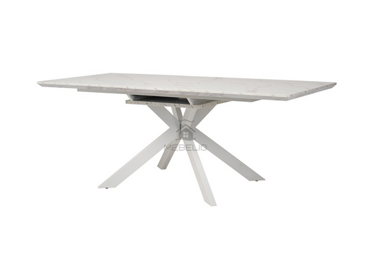 Стіл розкладний TML-630 VETRO 160(200)x90 Білий Мармур фотографія