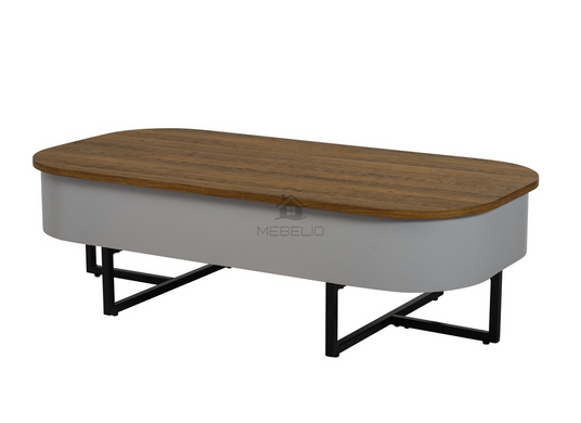 Журнальний столик CT-15 VETRO 120x60 Горіх / Сірий