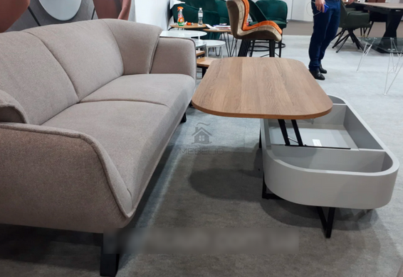 Журнальний столик CT-15 VETRO 120x60 Горіх / Сірий