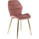 Стул бархатный MEBEL ELITE LUCKY Velvet Розовый / Золотой