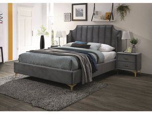 Кровать MONAKO Velvet Signal 160x200 Серый фотография