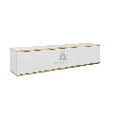 Тумба под телевизор навесная Perfect Home Оро/Oro 2-дверная RTV135 Белый фотография