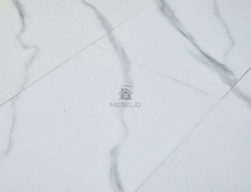 Стол Раскладной GASTON Signal 100(135)x100 Белый Эффект Мрамора / Черный Мат