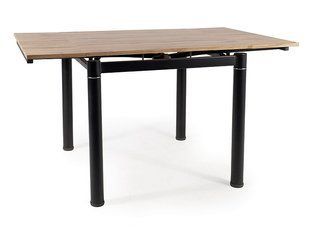 Стол GD-082 Signal 80(131)x80 Дуб артисан/Черный мат фотография