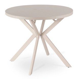 Стіл розкладний круглий MEBEL ELITE DORIAN 80(160)х80 см  Кашемір/Кашемір