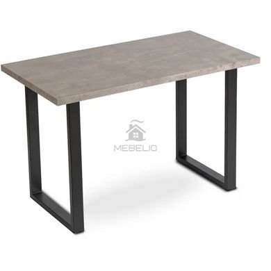 Стол MEBEL ELITE ALTE 120х65 см Бетон / черный фотография