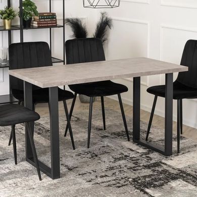 Стол MEBEL ELITE ALTE 120х65 см Бетон / черный фотография