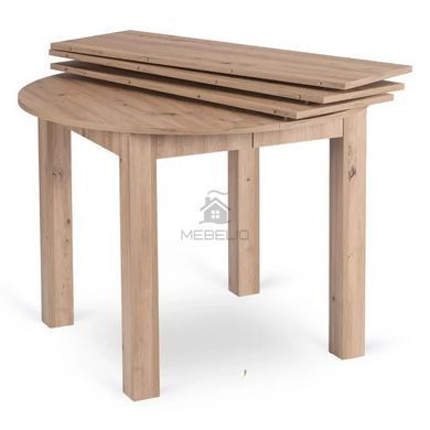 Стол раскладной круглый MEBEL ELITE JAMES 103(223)х103 Дуб Артизан