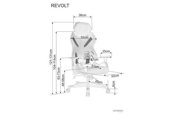 Комп'ютерне крісло REVOLT Signal Чорний / Червоний фотографія