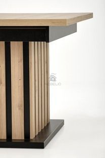 Стол раскладной LAMELLO Halmar 160(210)x90 Дуб Артизан/Черный фотография