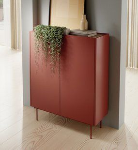 Комод високий Perfect Home Колор / Color KD97 2-дверний Керамік ред фотография