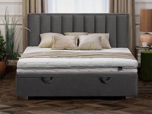Кровать Marani Velvet Signal 160x200 Серый фотография