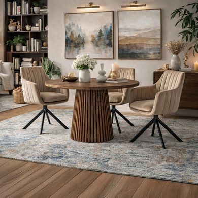 Стол раскладной круглый MEBEL ELITE ADRIEN 120(200)х120 см Орех