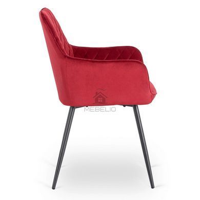 Стілець оксамитовий MEBEL ELITE BRESSO Velvet Бордовий фотографія