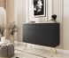Комод Perfect Home Оро / Oro 2-дверний з 2 шухлядами і золотими ніжками KSZ107 Чорний фотографія
