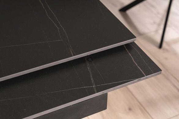 Стіл Обідній GENESIS Signal 180(240)X90 Чорний Мармур / Чорний / Ясен фотографія