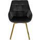 Стул бархатный поворотный MEBEL ELITE MIA Velvet Черный