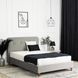Кровать двуспальная бархатная MEBEL ELITE DENNIS Velvet 120x200 Светло Серый фотография