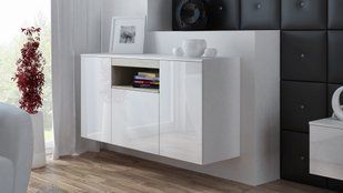 Комод Навесной VIVA Cama 150/45 Белый Мат / Белый Глянец / Дуб Сонома фотография