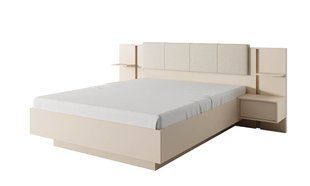 Ліжко з 2 тумбами ФРЕЯ Prestol 160x200 Бежевий Мат фотографія