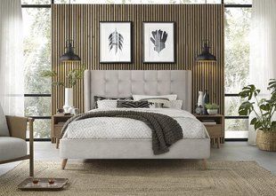 Кровать ESTELLA Halmar 160X200 Беж фотография