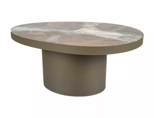 Журнальний столик GUSTO B Signal 98X73 глянцевий коричневий / мідний