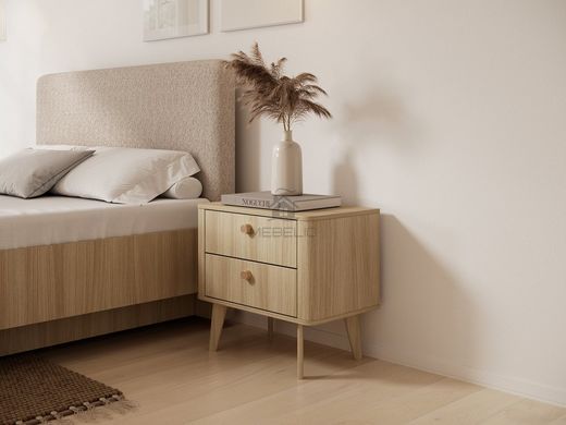 Тумба прикроватная Perfect Home Вики / Viki 2S с 2 ящиками Дуб бариста фотография